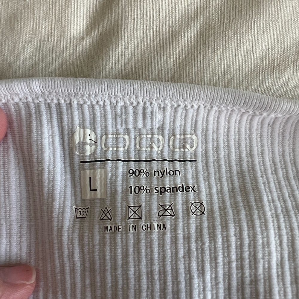 White Ribbed Bodysuit - Picture 3 of 3